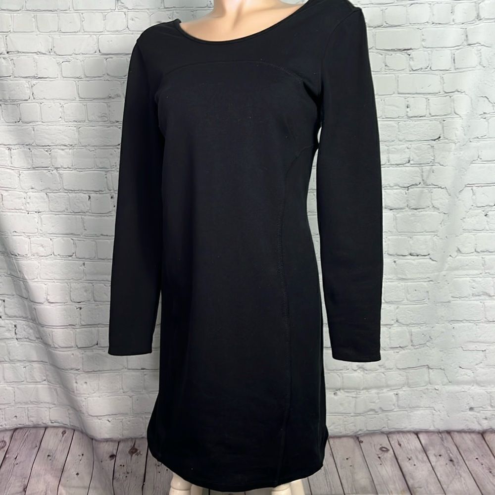 Athleta Black Long Sleeve Dress Medium